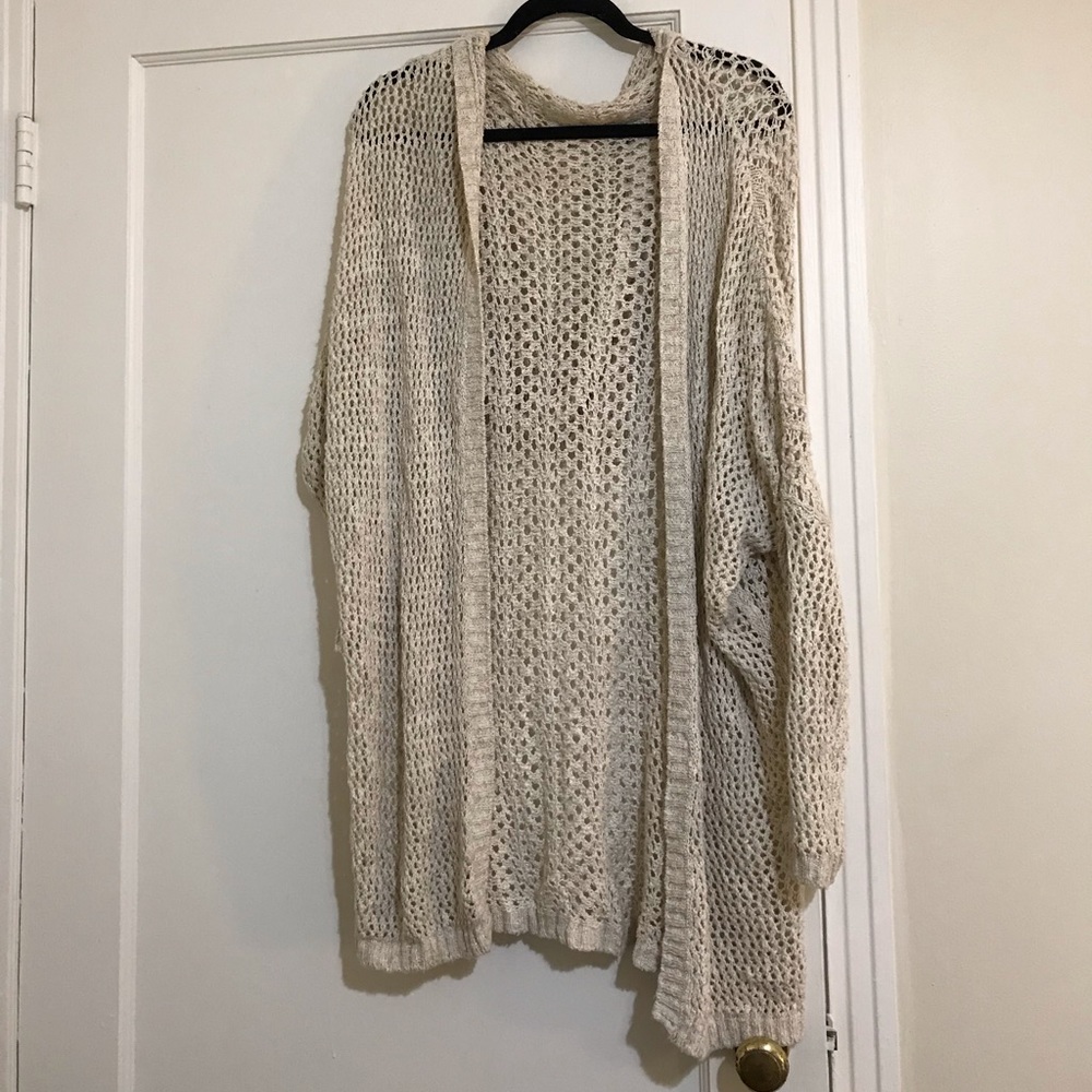 Tan Knit Hoodie Brandy Melville